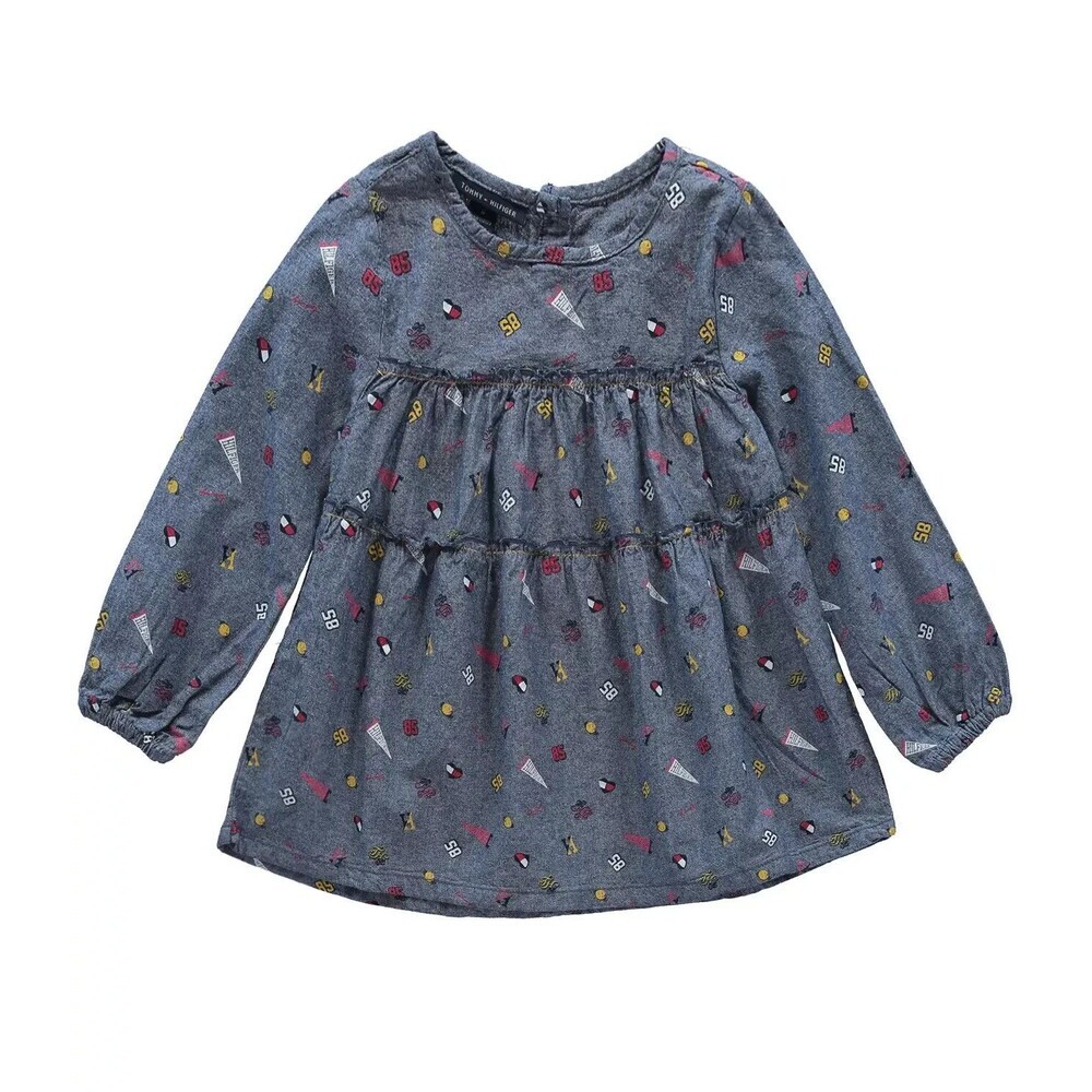 Tommy Hilfiger Baby Girls Chambray Tunic and Leggings, 2 Piece Set 12M - Picture 2 of 9